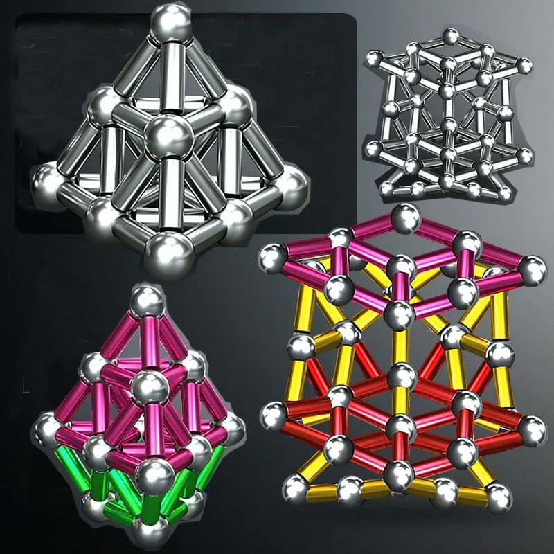 Creative Magnetic Sticks And Steel Spheres Constructor Toys Building Puzzles