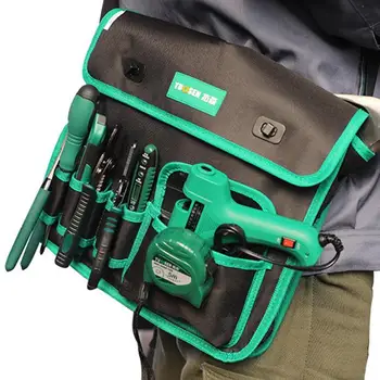 

Hardware Waist Tool Storage Bag with Belt Professional Electrician Military Double Layer Oxford Fabric Polyester Toolkit