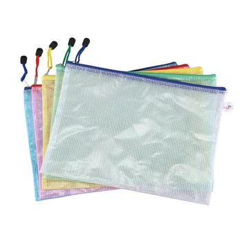 

345mm x 242mm Office A4 File Paper Pocket Holder Bag Assorted Color 5 Pcs