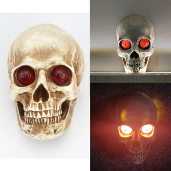 

Halloween Skull LED Lamp Atmosphere Night Light Hanging Wall Lampara Eye Lighting Bar Home Party Decoration Lights Retro Lampe