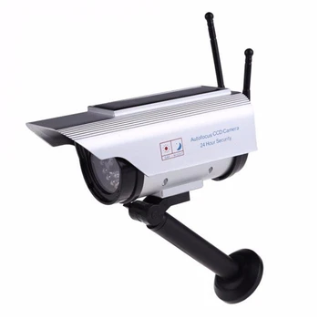 

Outdoor Simulation Solar Power IP Surveillance Camera Dummy Outdoor Security Home CCTV Camera Flashing LED Light FC
