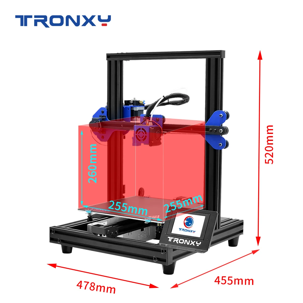 Tronxy XY-2 PRO 3D Printer Fully Functional Silence Mainboard 3.5 Inch Touch screen Auto leveling Sensor High Precision Printing 