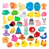 13Pcs/lot Cute Mixed Random Animals Soft Rubber Float Squeeze Sound Squeaky Bathing Toys For Baby GYH 5