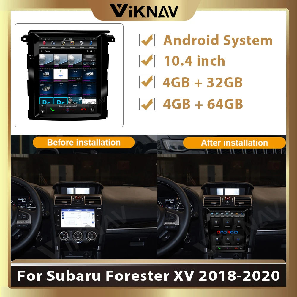 Android Авто Радио автомобильный мультимедийный плеер для Subaru Forester XV 2018 2019 2020