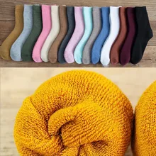 Носки-тапочки бесшовные зимние популярные 5 пар/уп. утолщенные махровые носки высокого качества горячая распродажа Женские носки для сна теплые зимние носки