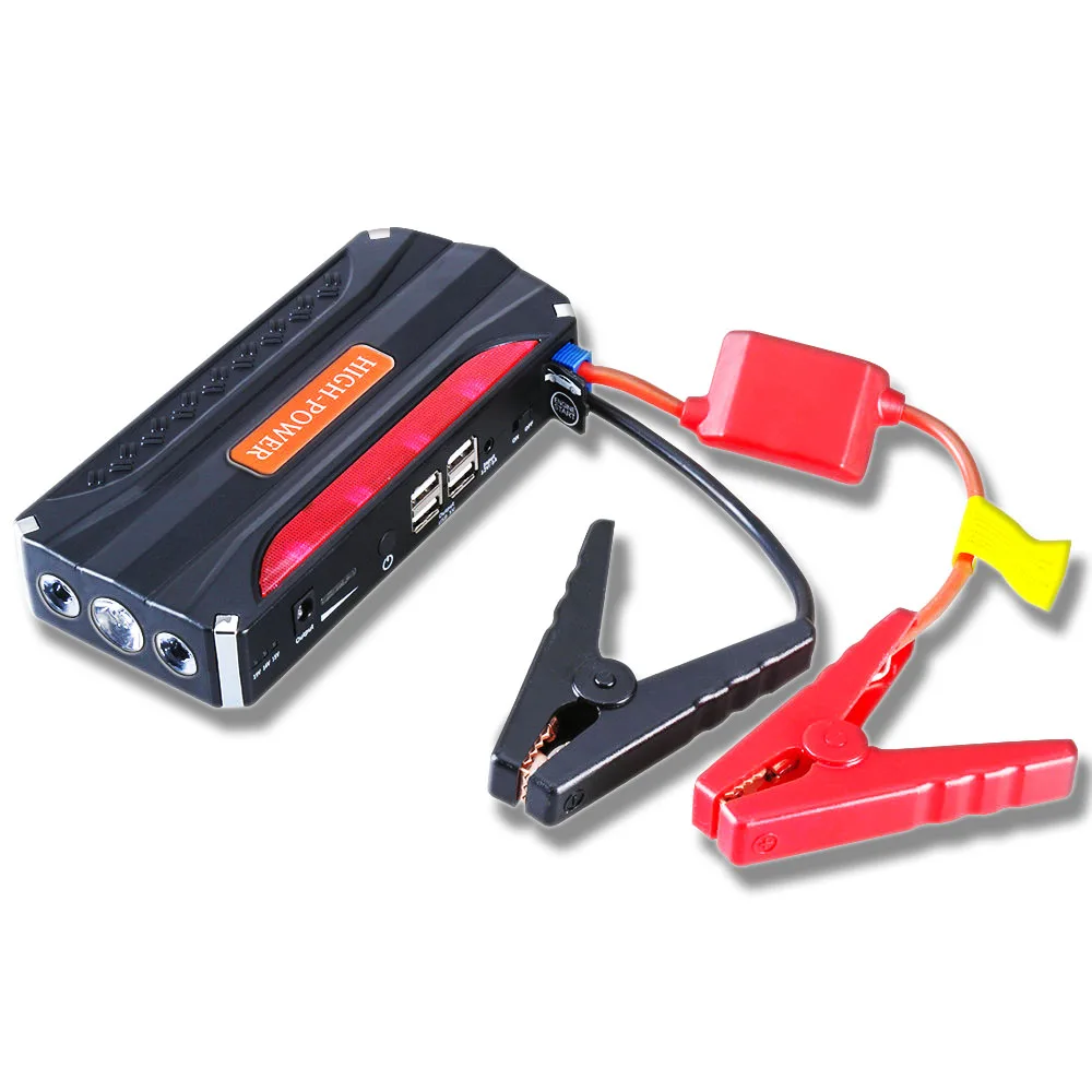 GKFLY Emergency Car Jump Starter 12V Portable Power Bank Battery Charger  Booster Starting Cable Device Die sel Petrol Auto LED пусковое устройство