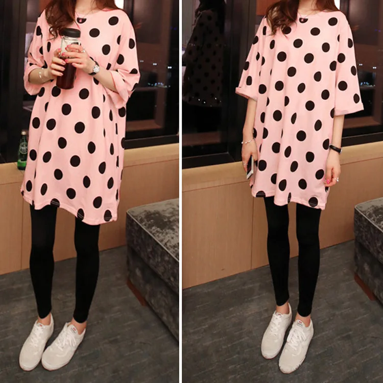 

Summer Nursing Pregnant Women Set Thin Short Sleeve Nursing Confinement Clothing Postpartum Breastfeeding Clothes Dotted Cotton