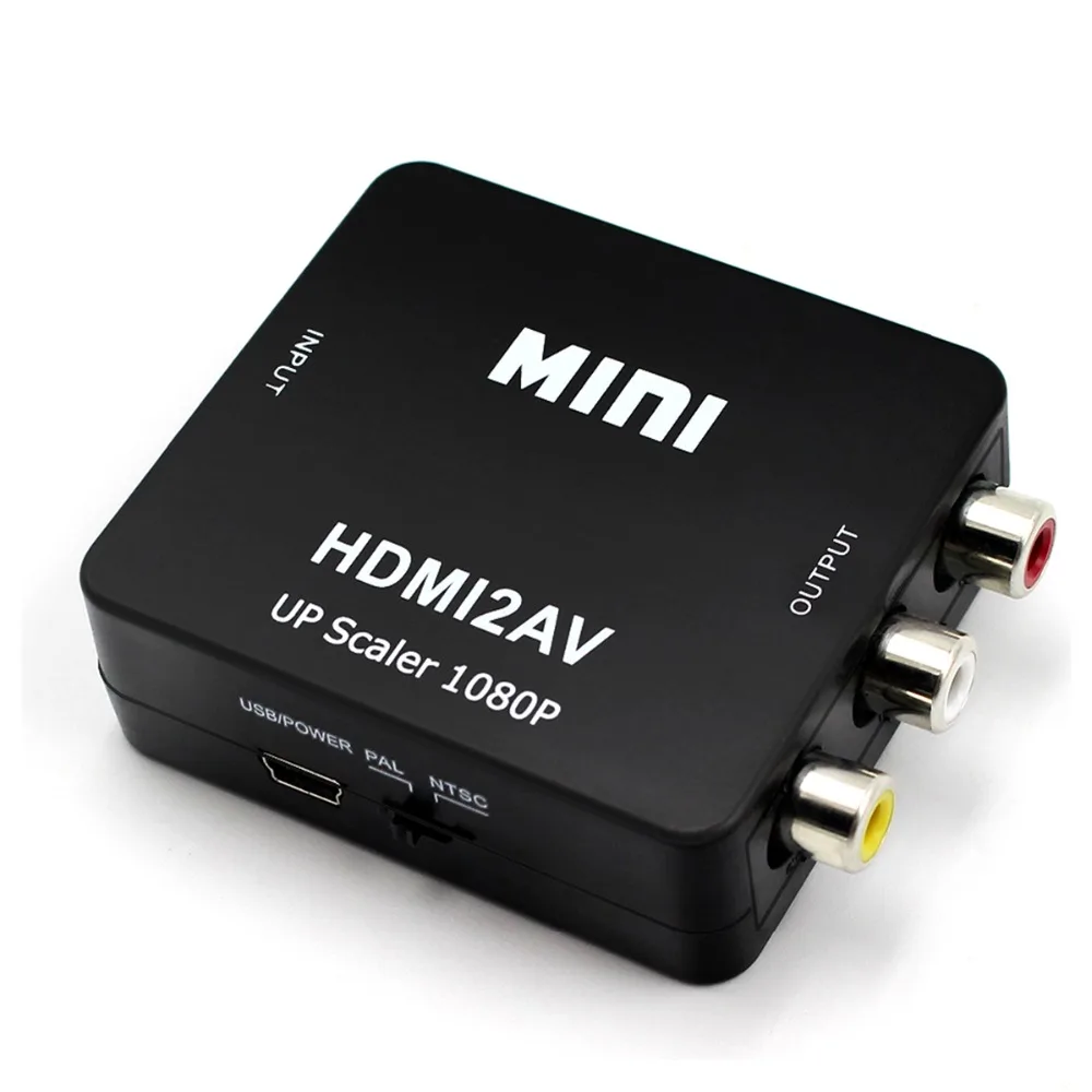 Wiistar 1080P мини HDMI к RCA AV композитный адаптер конвертер HDMI2AV адаптер конвертер коробка поддержка NTSC PAL выход для ТВ DVD