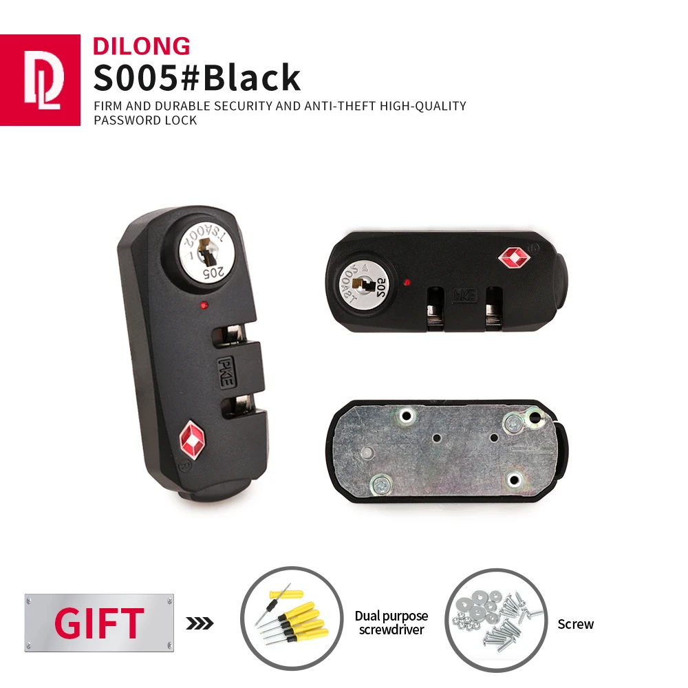 DILONG S005 Combination case locks accessories universal replacement carabiner luggage latch practical password lock