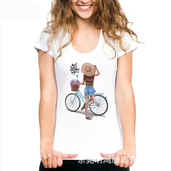 

Vogue Gril Print T Shirt Women Short Sleeve O Neck Loose Tshirt 2020 Summer Women Tee Shirt Tops Camisetas Mujer