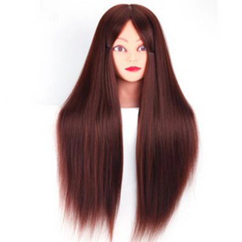 CAMMITEVER коричневый манекен голова волос Синтетический учебный парикмахера головы