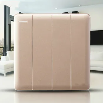 

Switch Large panel borderless switch power supply wall socket four-open single switch socket Double control / Single control