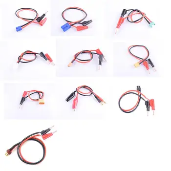 

RC charger cable Gold plated Stackable 4mm Male Banana Connector to XT30 X60 XT90 Deans Tamiya MPX EC5 male Adapter cable wire