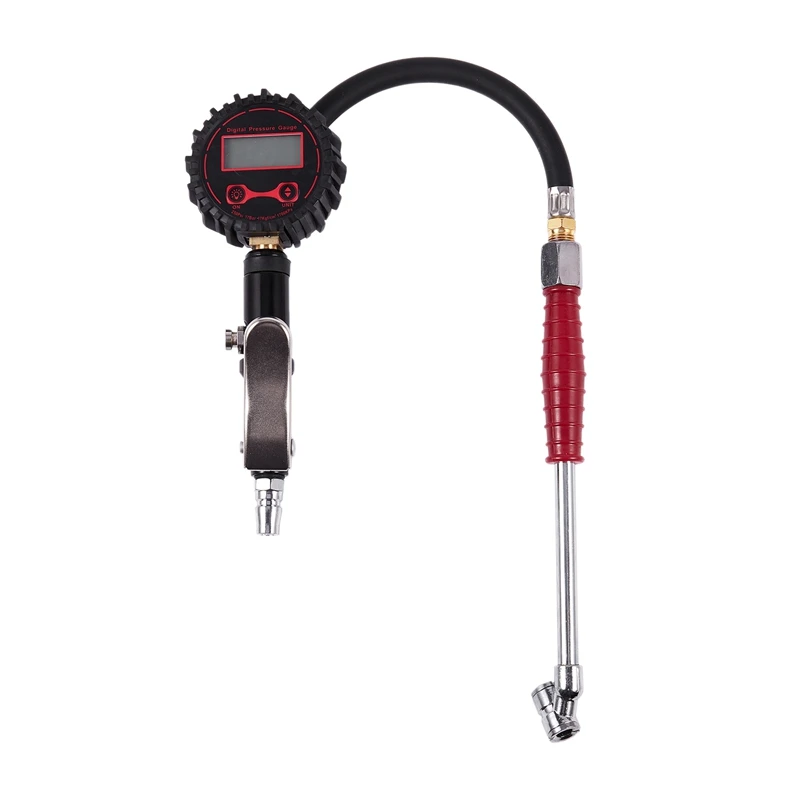 

Tire Digital Display Inflatable Table Double Head Inflatable Table Tire Pressure Gauge Flashlight Lighting Digital Watch