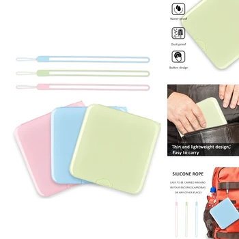 

3pcs Fashion Portable Mask Storage Box Organizer PP Face Mask Storage Case Holder Disposable Mask Container Storage Case Folder