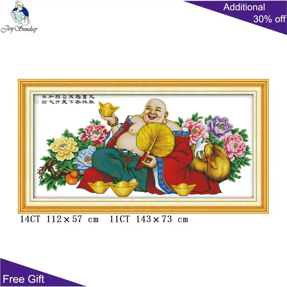 Joy Sunday Maitreya Buddha Home Decor R037 (1) (2) (3) (4) 14CT 11CT счетные и штампованные наборы для вышивки