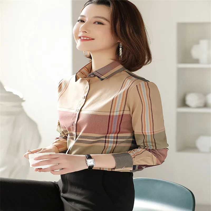 

Blouse grid children's tops Blussz Muj Moda 2020 crop top women Blussz Ropa Mujj women happiness Wadi retro