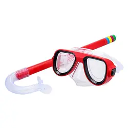 Детские очки для ныряния маска дыхательная трубка противоударные противотуманные плавательные очки полоса подводное плавание аксессуары