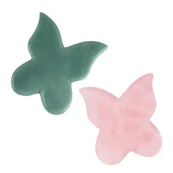 

Skin Care Tools Facial Massager Jade Guasha Scraping Board Face Body Massage Natural Pink Quartz Butterfly Shape Gouache Scraper
