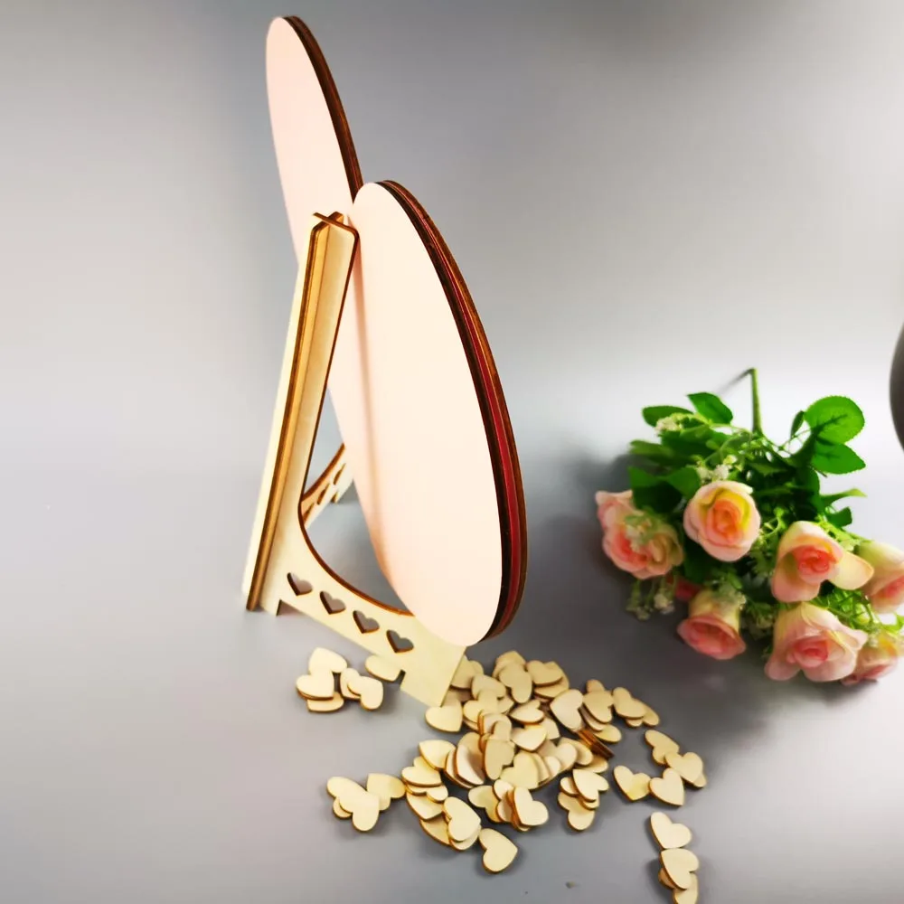 Personalized Heart shape Wedding guest book Decoration Rustic Sweet Heart Drop box Wedding drop box 3D Guestbook wooden box (3)