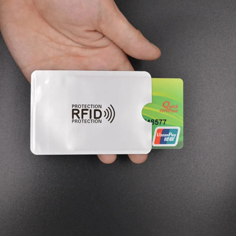 500 шт. анти RFID кошелек блокирующий рукав считыватель блокировка держатель для