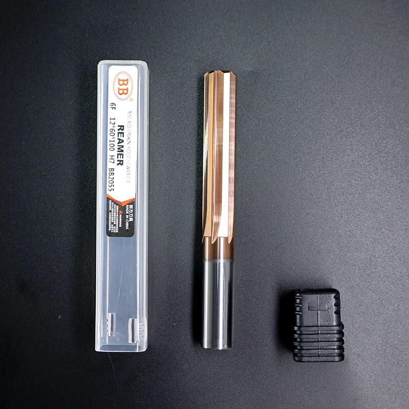 Carbide Reamer BB 1mm-20mm Coated Spiral Straight Flute H7 Chucking Metal Cutter 4 6 Flute CNC Tool