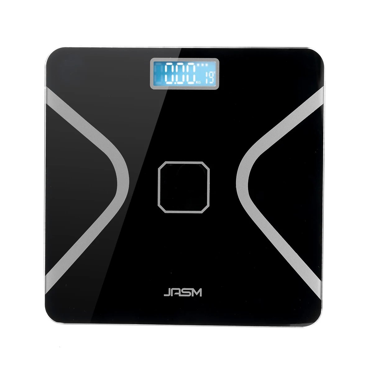 LCD Digital Wireless Body Fat Analyzer Healthy Weight Loss Balance Scale BMI Tester Anti-collision Automatically Turns Off - Цвет: Черный