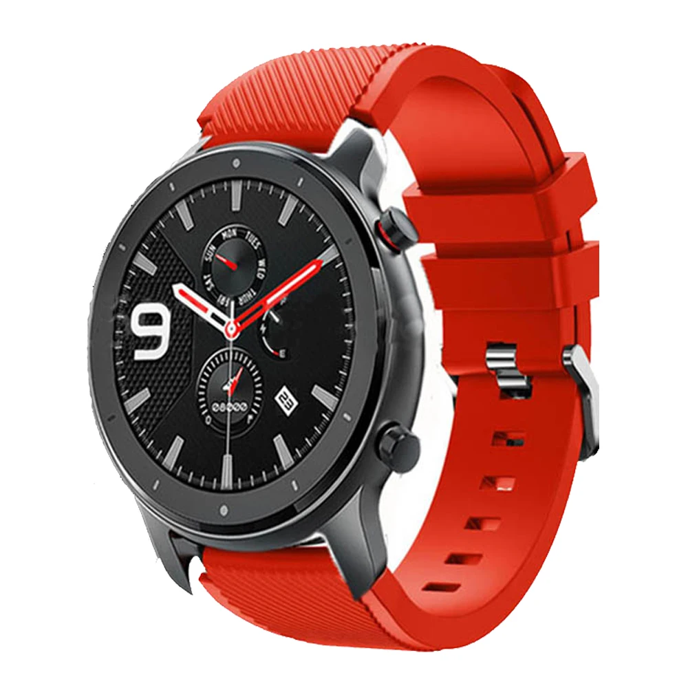 Ремешок силиконовый для Xiaomi Huami Amazfit GTR 47 мм спортивный сменный Браслет наручных