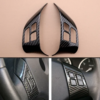 

Pair Carbon Fiber Style Car Steering Wheel Button Frame Cover Trim Sticker Fit for BMW 3 series E90 E84 2010 2011 2012 2013