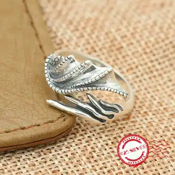 

S925 S925 sterling silver men's ring personality fashion jewelry retro devil wings modeling couple opening 2018 new gift to send