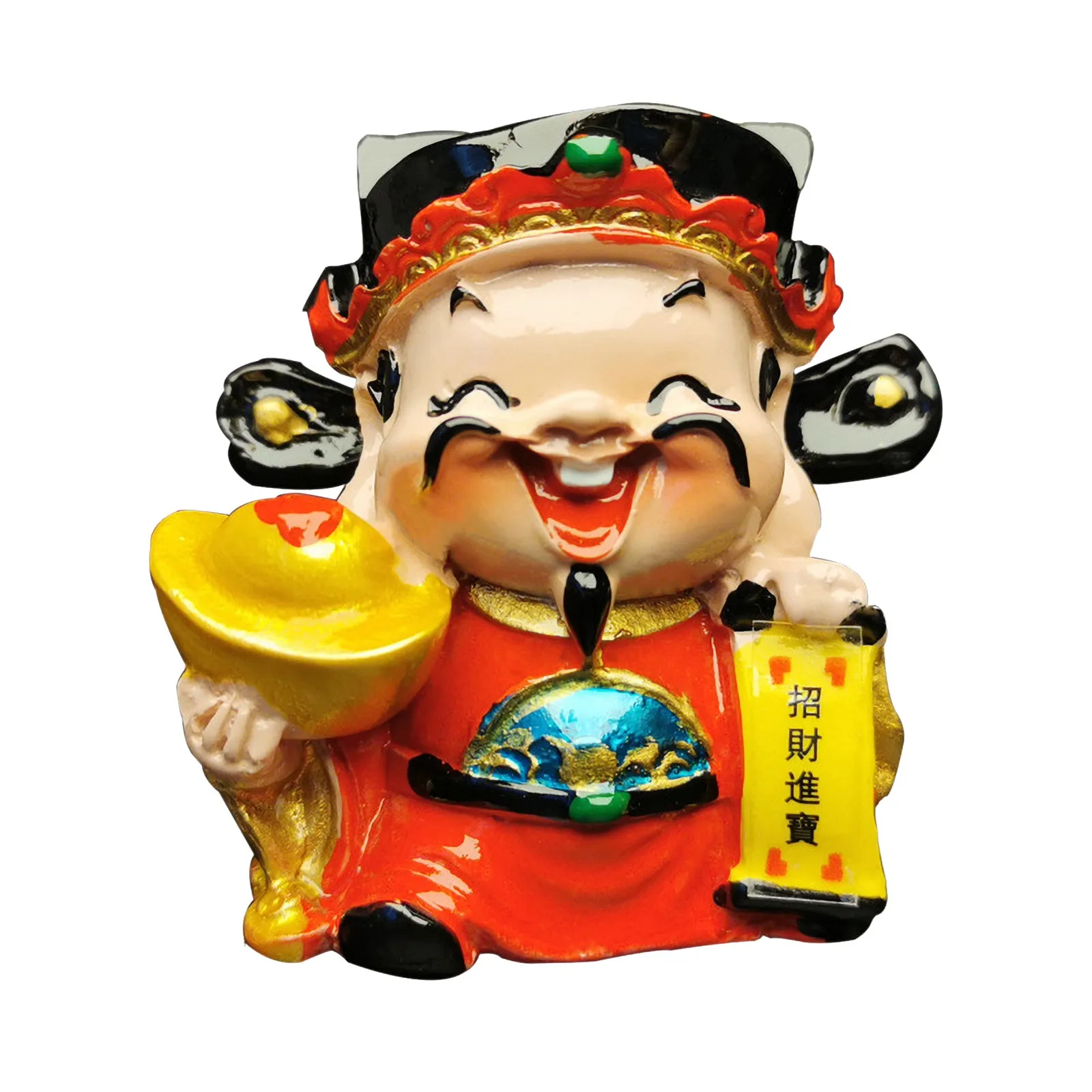 Tradisional Cina Dewa Kekayaan Patung-patung Ornamen Dekorasi Rumah  Kerajinan Lima Jalan Keberuntungan Boneka Patung Dekorasi Mobil Hadiah Bos