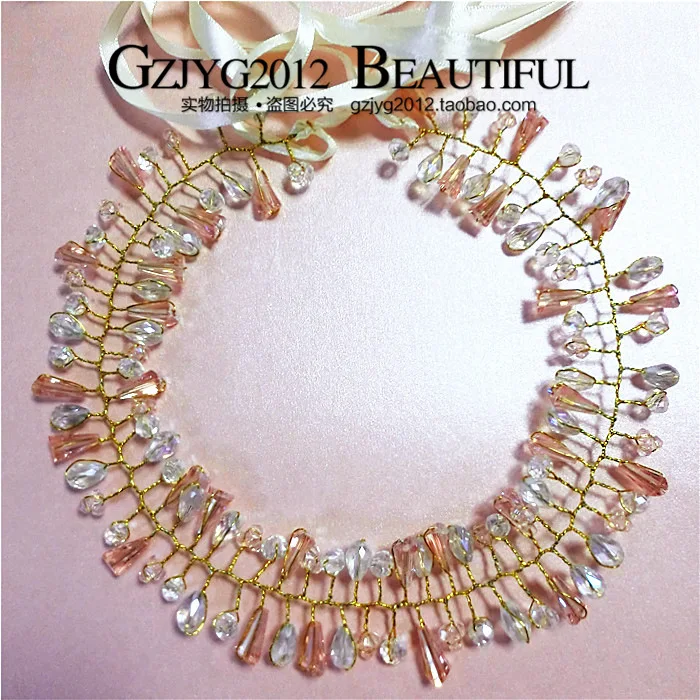 

MORI Series Korean Style Bride Headdress Floral Headdress Crystal Hair Band Pearl Shell Flower Hair Bands Hair Accessories Weddi