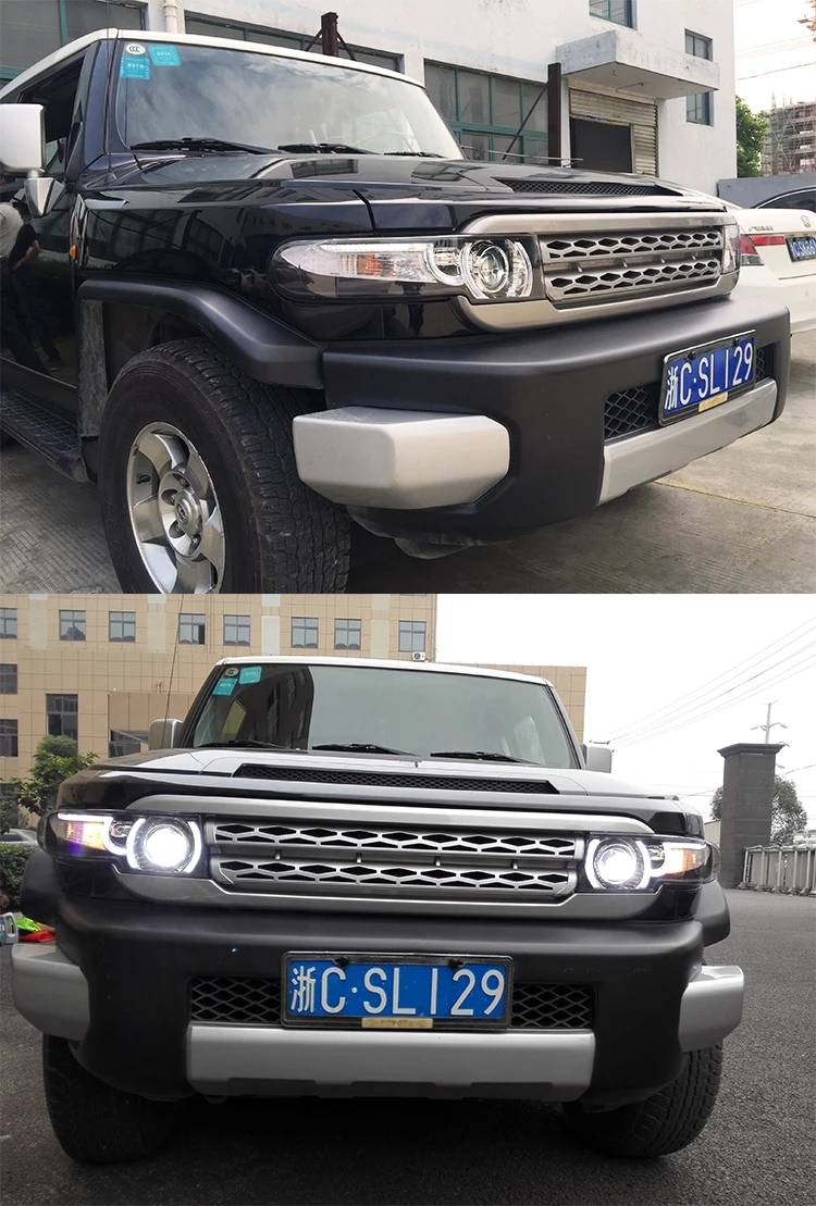 Светодиодный галогенный Головной фонарь для Toyota FJ Cruiser фара с грилем FJ Cruiser задние фонари 2007
