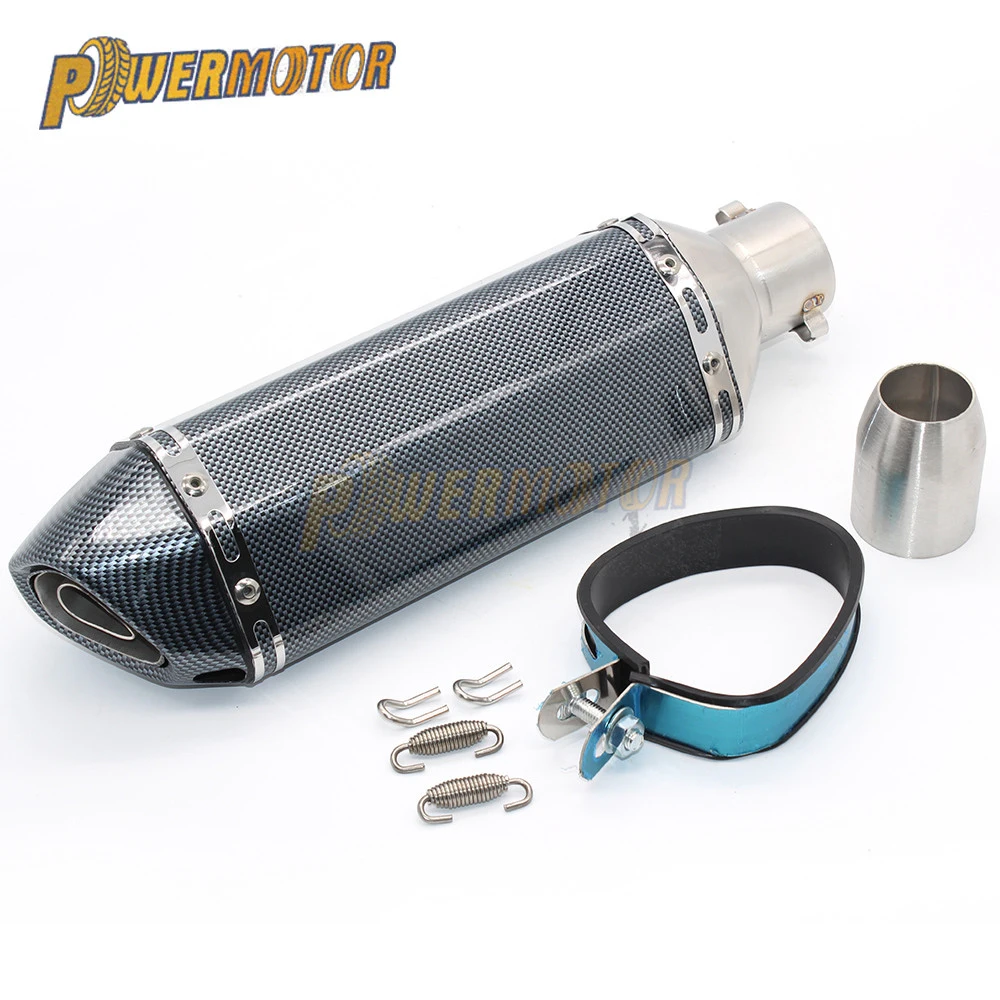 

Motorcycle Exhaust Carbon Fiber 51mm Modify Motocross Exhaust Muffler Pipe Scooter Pit Bike Dirt Bike Motocross Scooter