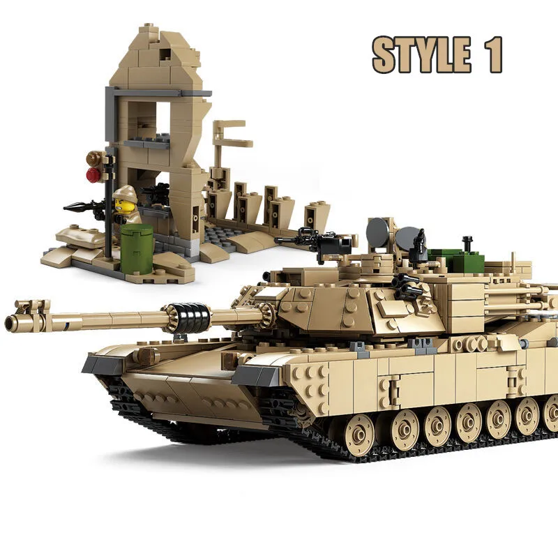 Kazi-Military-M1A2-Tank-Collection-Series-Trans-Toys-1-28-ABRAMS-MBT-HUMMER-Model-Building-kits (2)