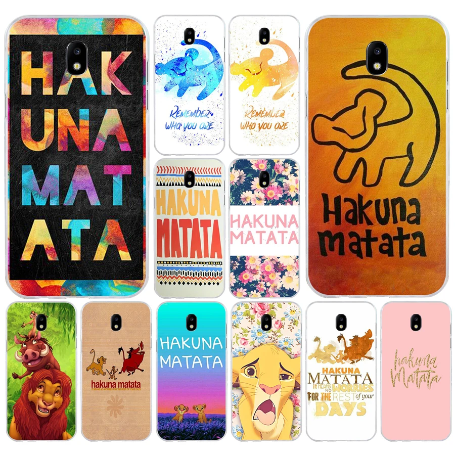 Чехол для телефона hakuna matata The Lion King Мягкий Силиконовый ТПУ чехол Samsung j3 j5 j7 2016 2017 a3 a5