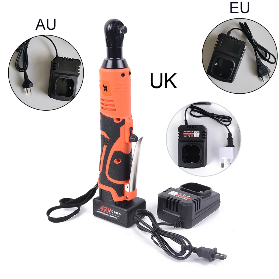 Дом и сад удар электрический ключ с трещоткой Беспроводная LED угловая батарея