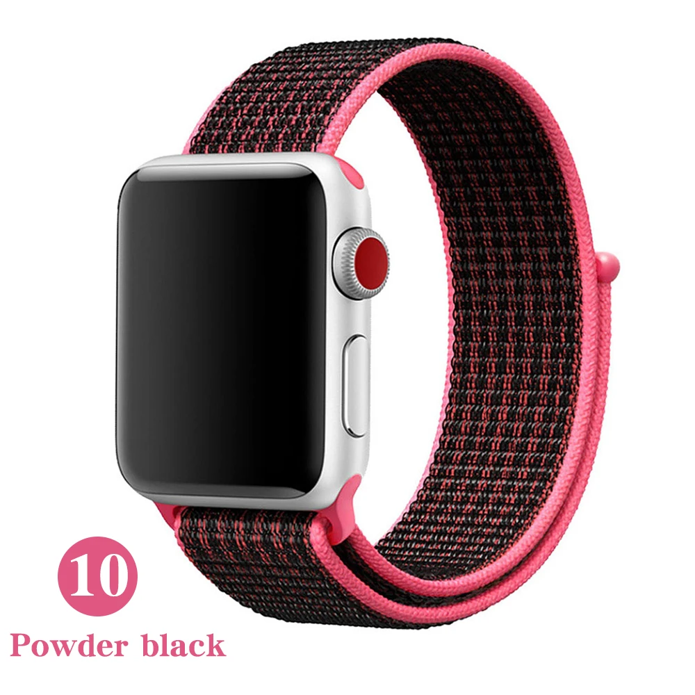 Ремешок для Apple Watch серии 5 4 iwatch 42 мм 38 мм 44 мм 40 мм correa Apple Watch ремешок 321 аксессуары для умных часов браслет - Цвет ремешка: Pink and black
