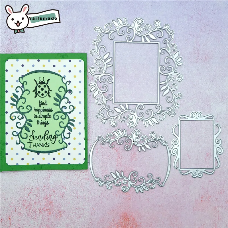 

Naifumodo Cutting Dies Metal Dies Three Frame Die Scrapbooking Album Card Making Embossing Stencil Decor Diecuts