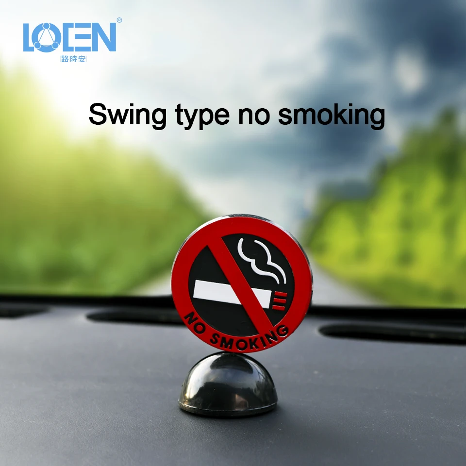 New 2019 No Smoking Car Stickers Car Office Taxi Family Swing Type No