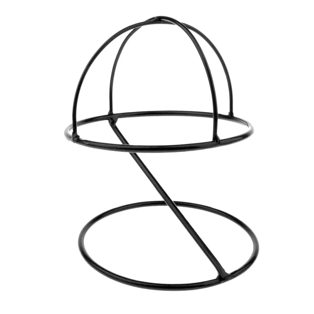 Wigs Hat Display Holder Baseball Sports Cap Storage Organizer Stand Rack (16.3x22.5 cm, Metal)