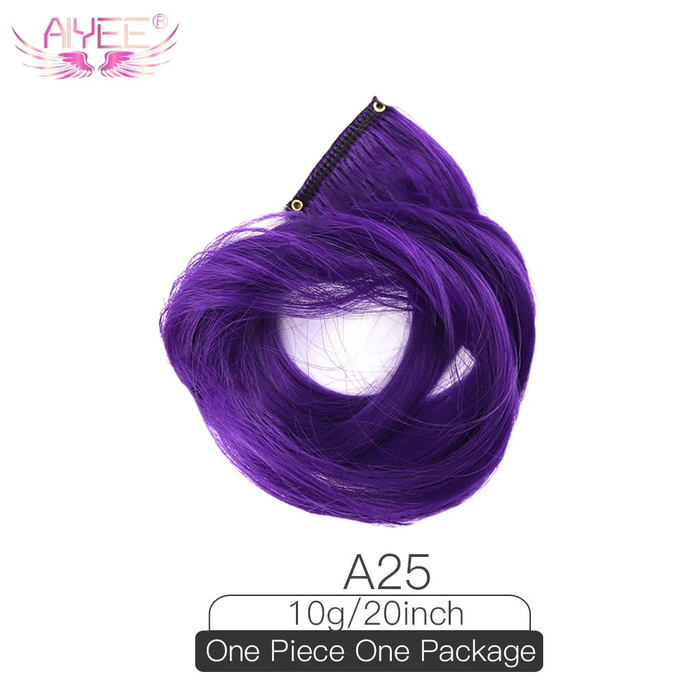 AIYEE 22 дюйма, 92 цвета, волосы для наращивания на заколках, термостойкие композитные волосы на заколках, один кусок, накладные волосы для наращивания - Цвет: P6/613