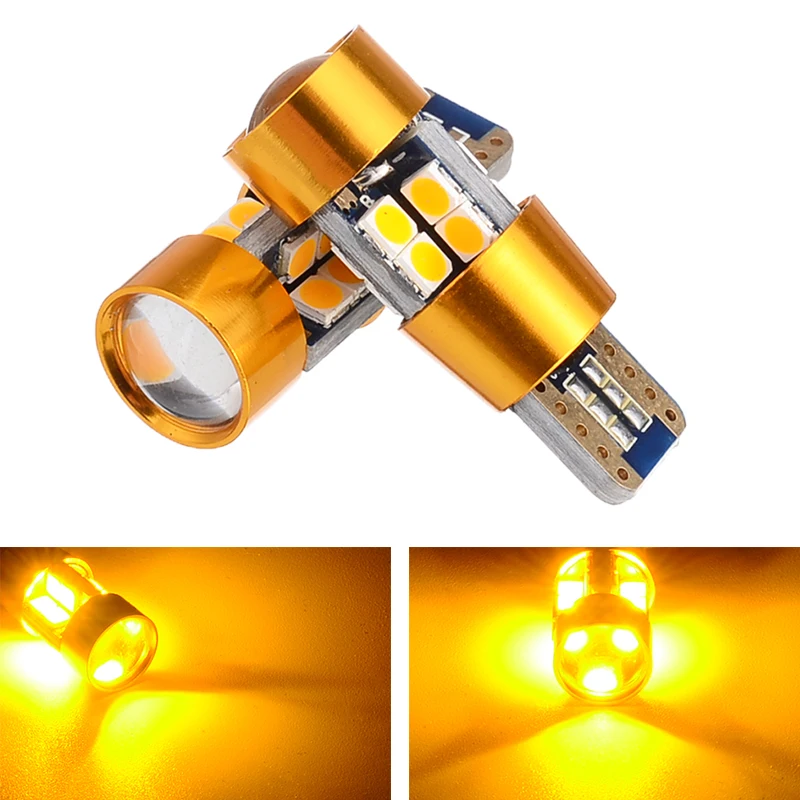 Car Light Source 2pcs/set T10 168 194 2825 W5W 19LED Amber Car Parking Backup Position Light Bulb DC 12V