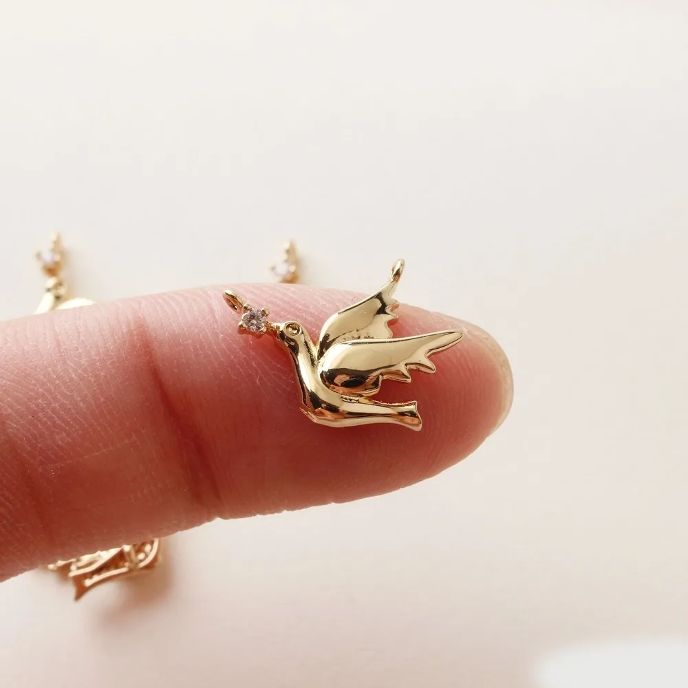 Miniblings Friedenstaube Ohrringe - Handgefertigte Ohrhänger Mit Peace-Symbol