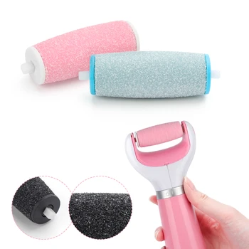 

2Pcs Foot Care Roller Inlaid Pedicure Rollers Hard Skin Remover Dull Polish Foot File Replacement Stone Feet Care Tool