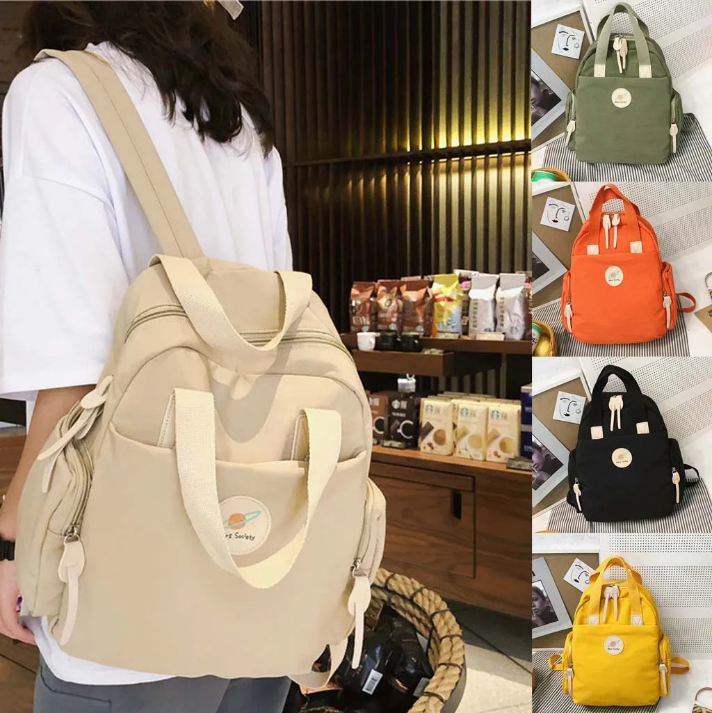 Harajuku стиль дамы девушки рюкзак на молнии женщин 2019 модный Водонепроницаемый