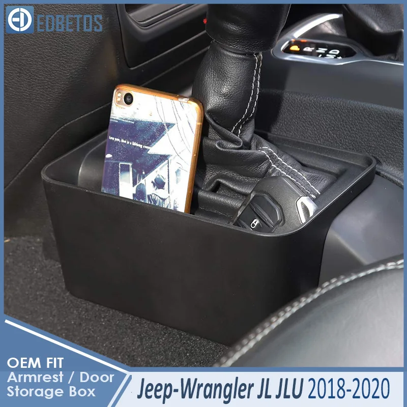 Коробка для хранения рычага переключения передач, боковая коробка для хранения, органайзер для- Jeep Wrangler JL JLU- Gladiator JT