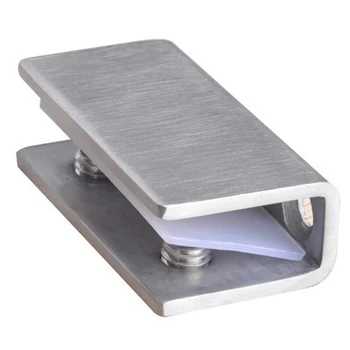 

2pcs Fixed Cabinet Brackets Clip Door Shelf Bathroom Hinge Support Glass Clamp Stainless Steel 8-12MM