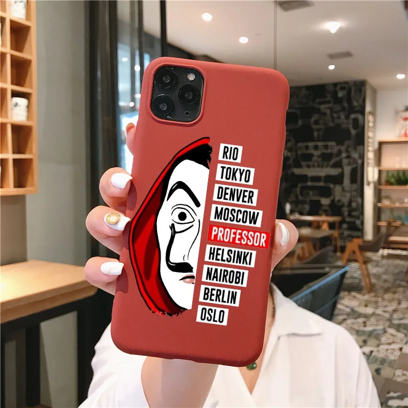 Испания ТВ деньги Heist дом бумага La Casa de papel мягкие черно красный корпус для Iphone 12 11