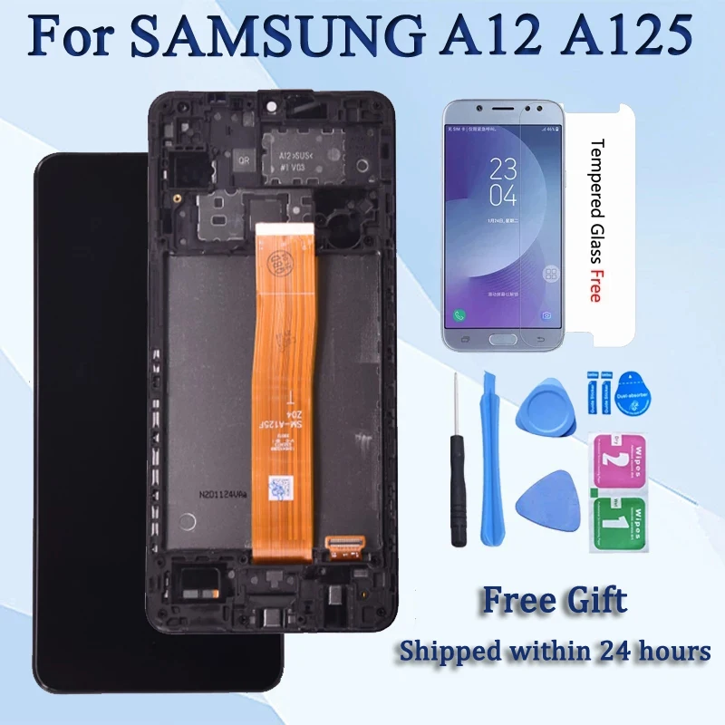Дисплей для Samsung Galaxy A12 A125F ЖК-дисплей A125F/DSN A125F/DS сенсорный экран дигитайзер